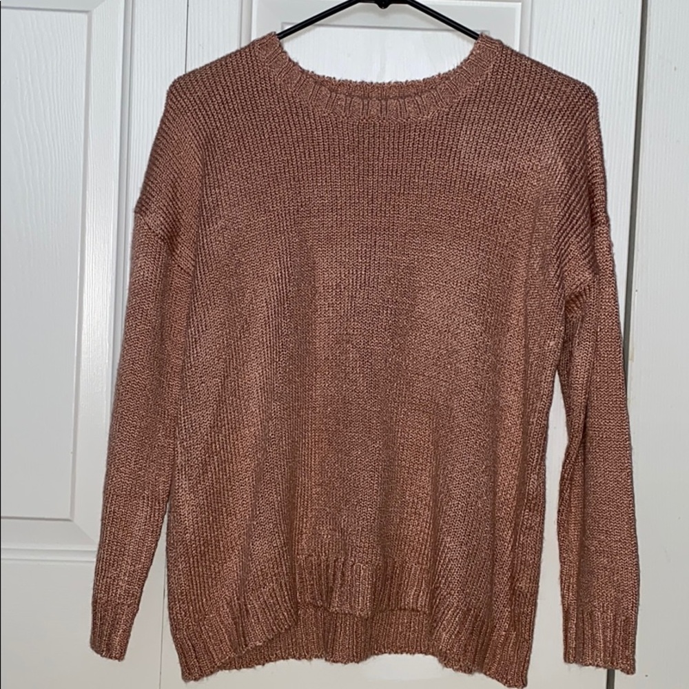 Pink knitted soft sweater